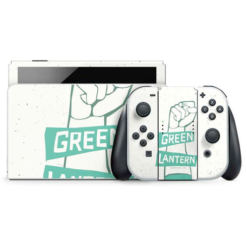 DC Comics Green Lantern Power Fist Nintendo Switch OLED (2021) Skin